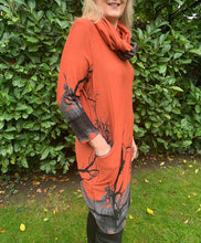 Load image into Gallery viewer, Snood tree print dress
