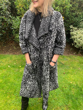 Load image into Gallery viewer, Leopard print wrap coat
